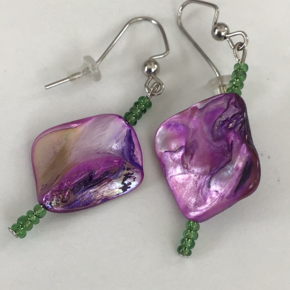 Murano Glass Dangling Earrings